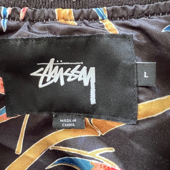STUSSY Bamboo Bomber Jacket in Black - L - Picture 5 of 10
